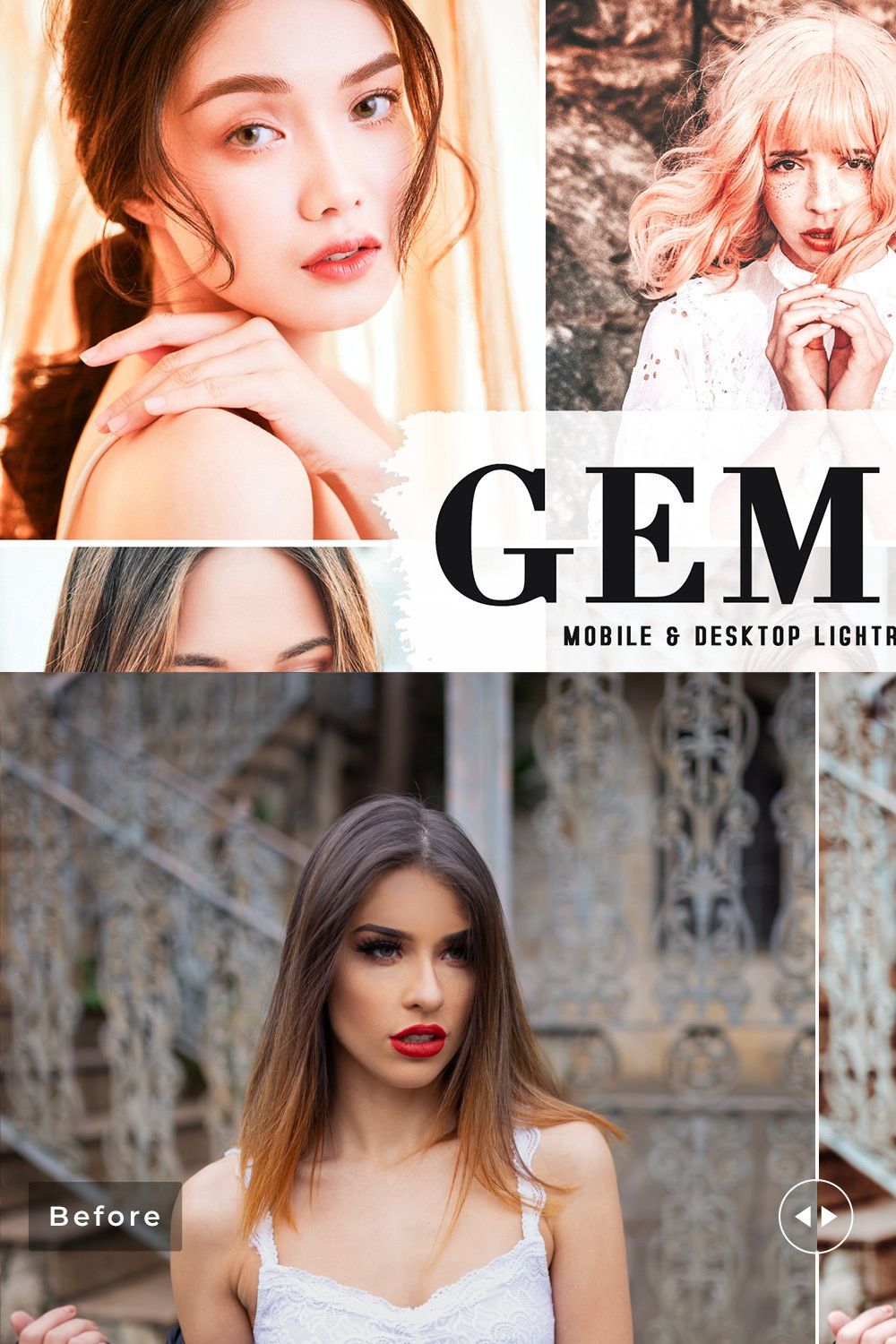 Gemini Pro Lightroom Presets pinterest preview image.