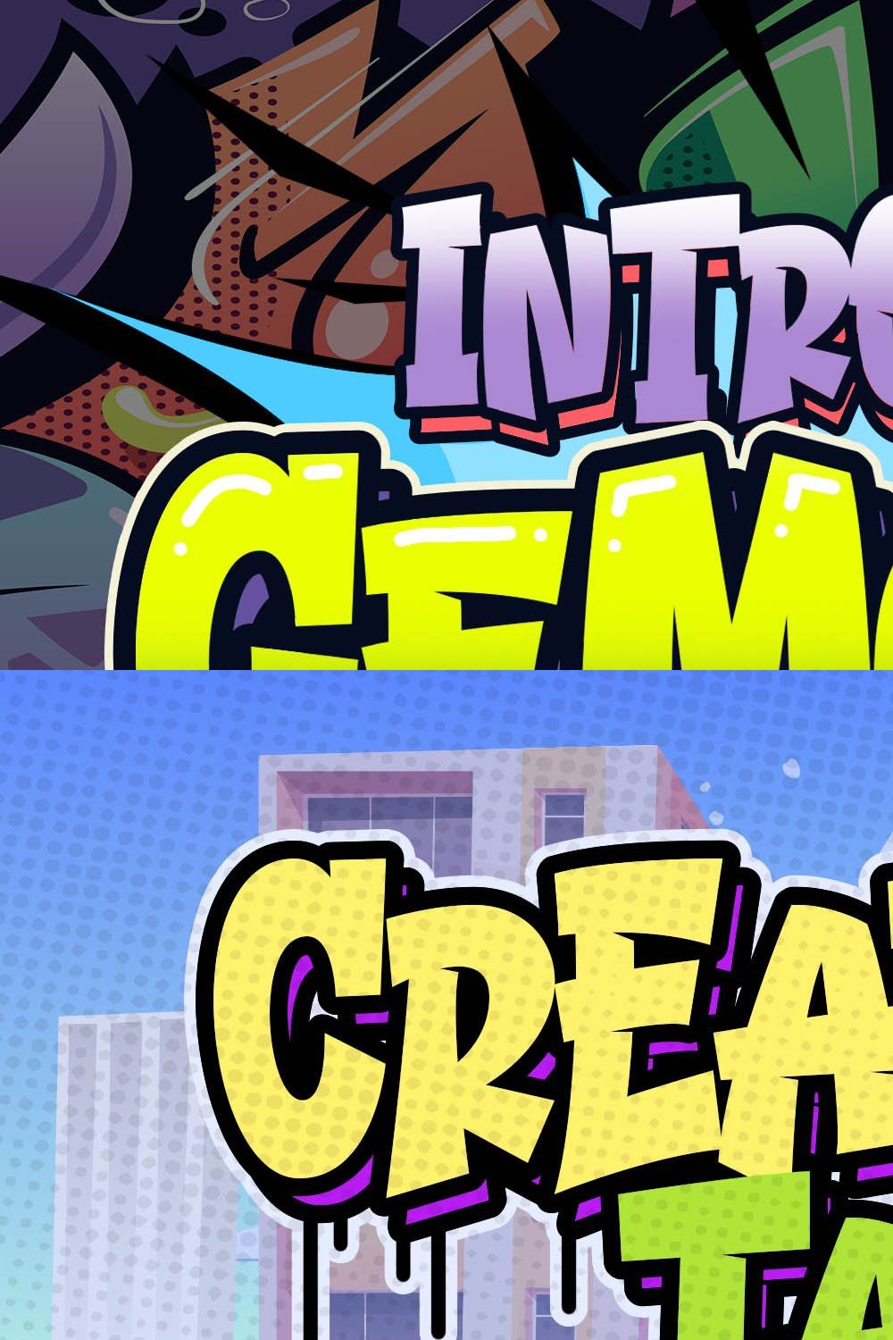 Gemstone Graffiti Font pinterest preview image.