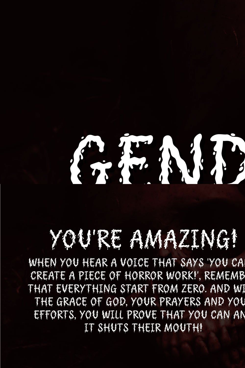 Gendaruwo - Halloween Bloody Font pinterest preview image.