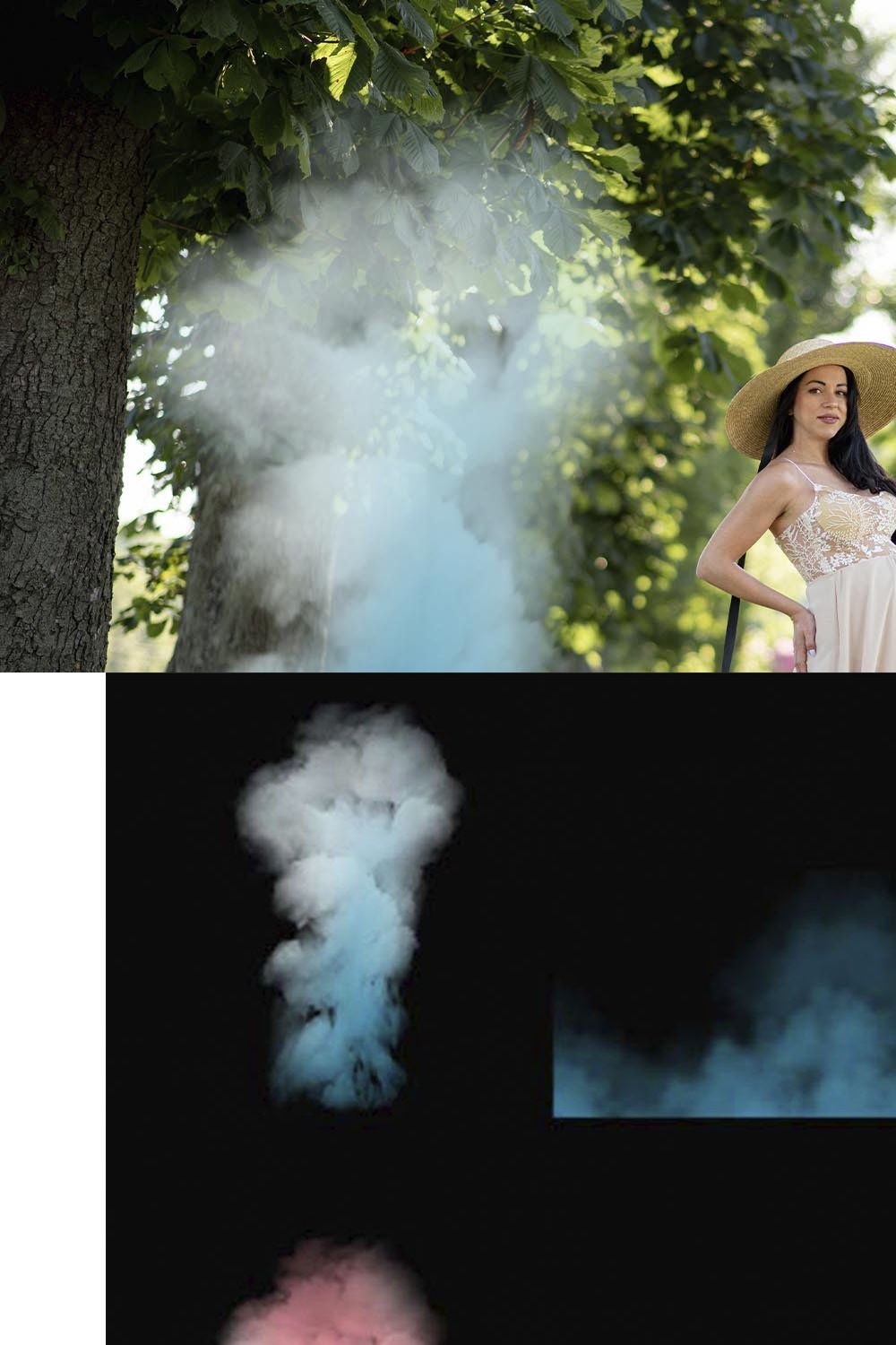 Gender Smoke Bomb PS Overlays pinterest preview image.
