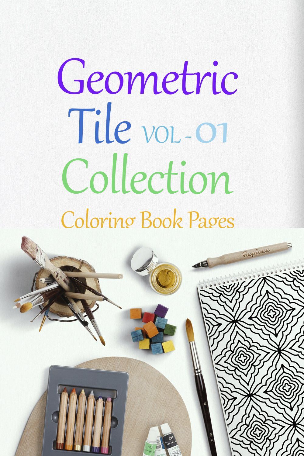 Geometric tile collection Vol-01 pinterest preview image.