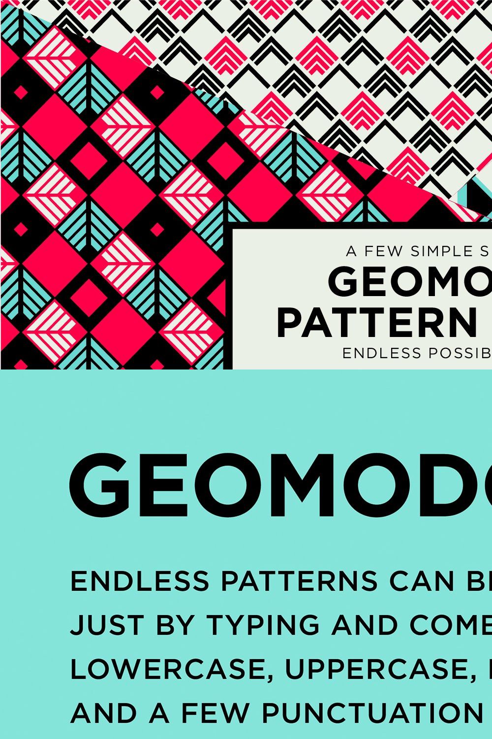 GEOMODO FONT & VECTOR pinterest preview image.