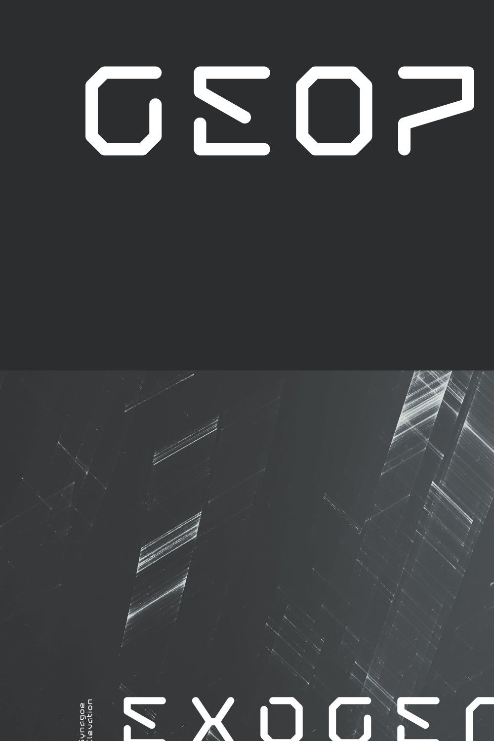 Geopa Futuristic Tech Font pinterest preview image.