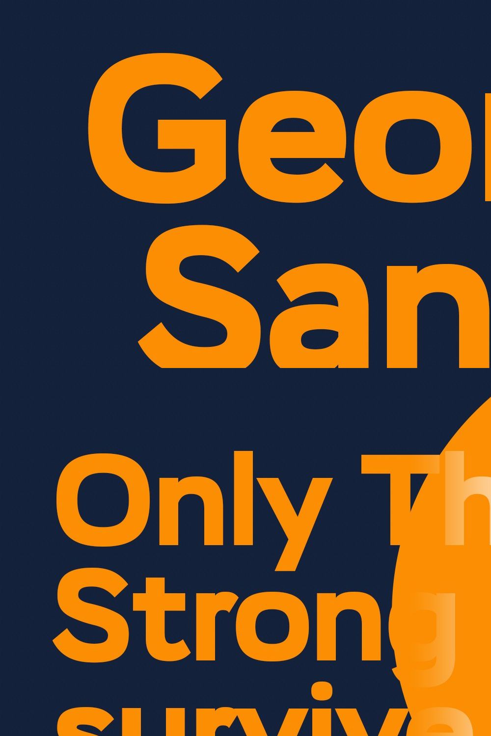 Geora Sans Serif Font pinterest preview image.