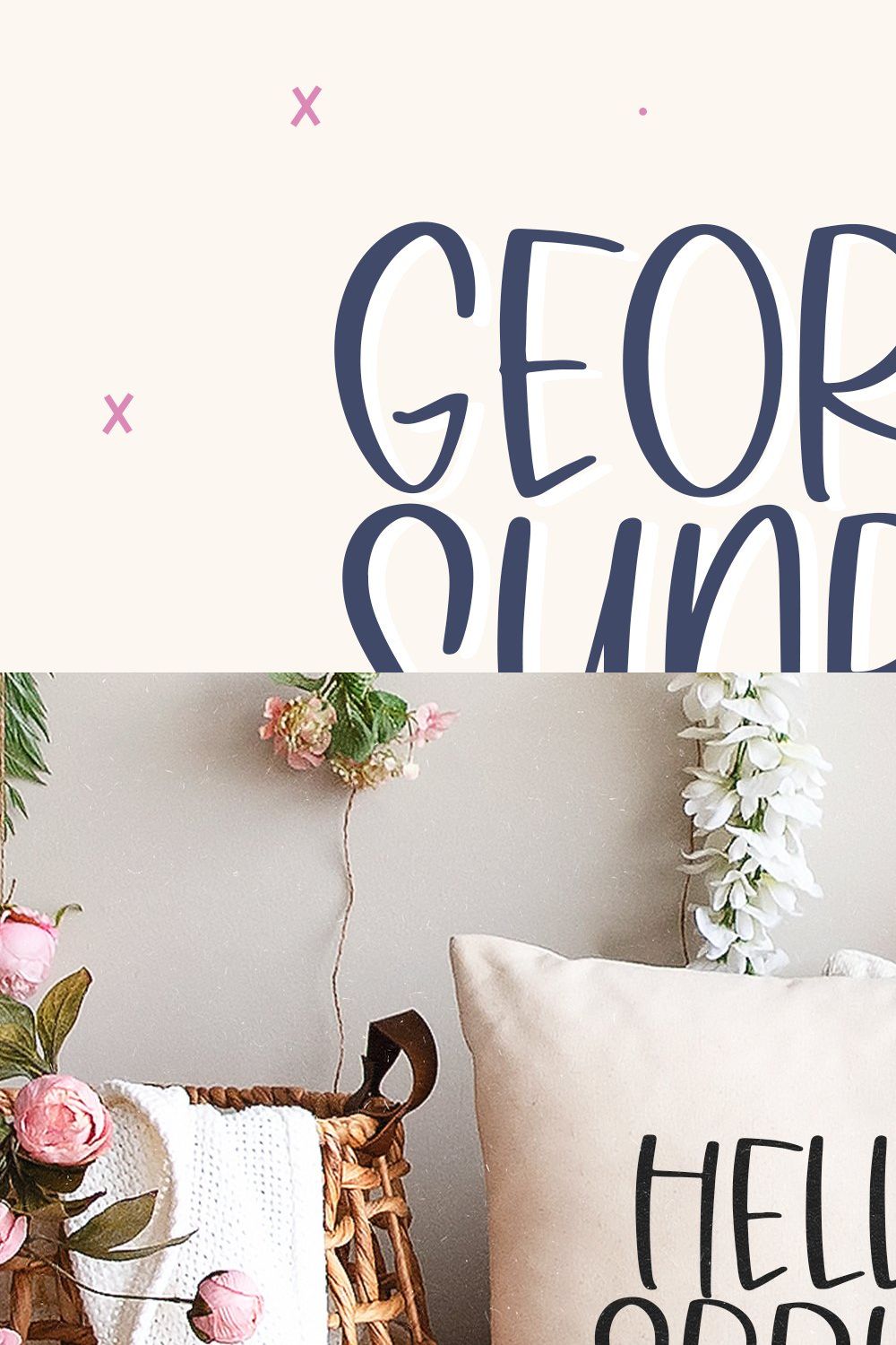 Georgia Sunrise | Handwritten Font pinterest preview image.