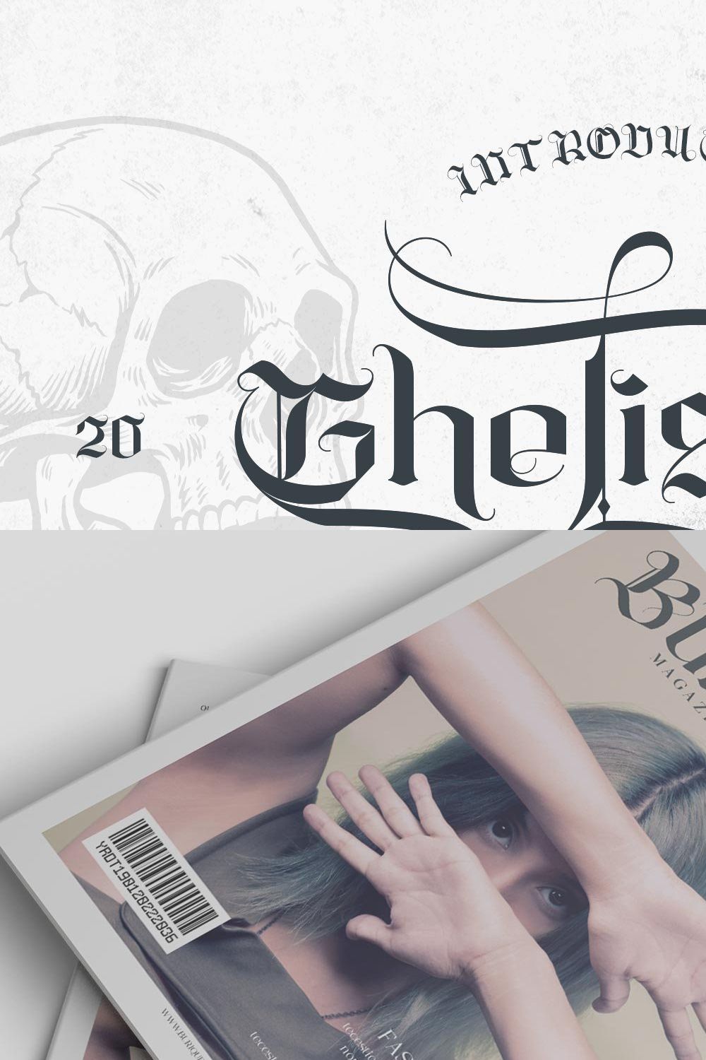 Ghelisyah Typeface pinterest preview image.