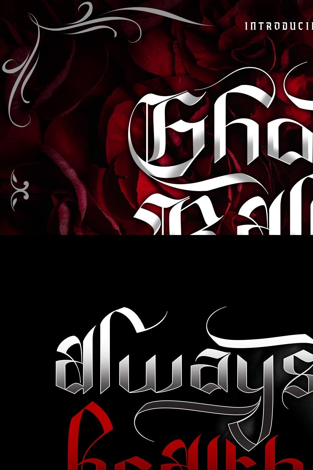 Ghoes Balley Typeface pinterest preview image.