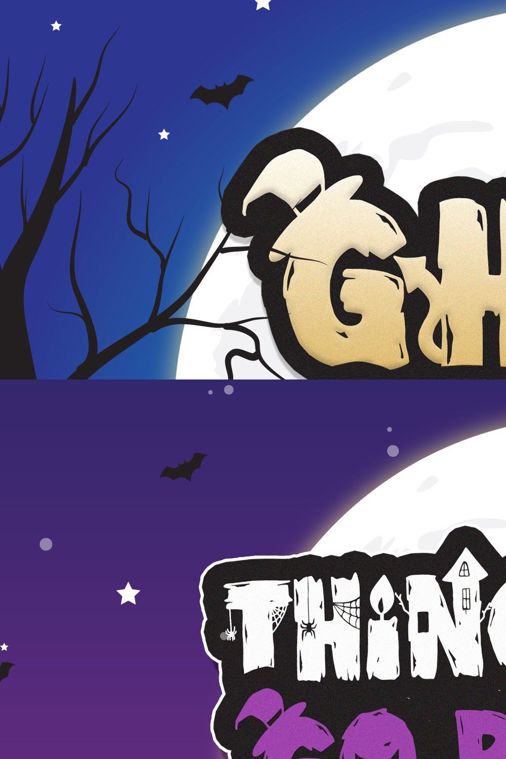 Ghost Story Font pinterest preview image.