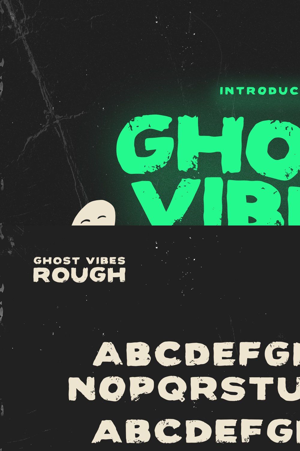 Ghost Vibes - Font pinterest preview image.