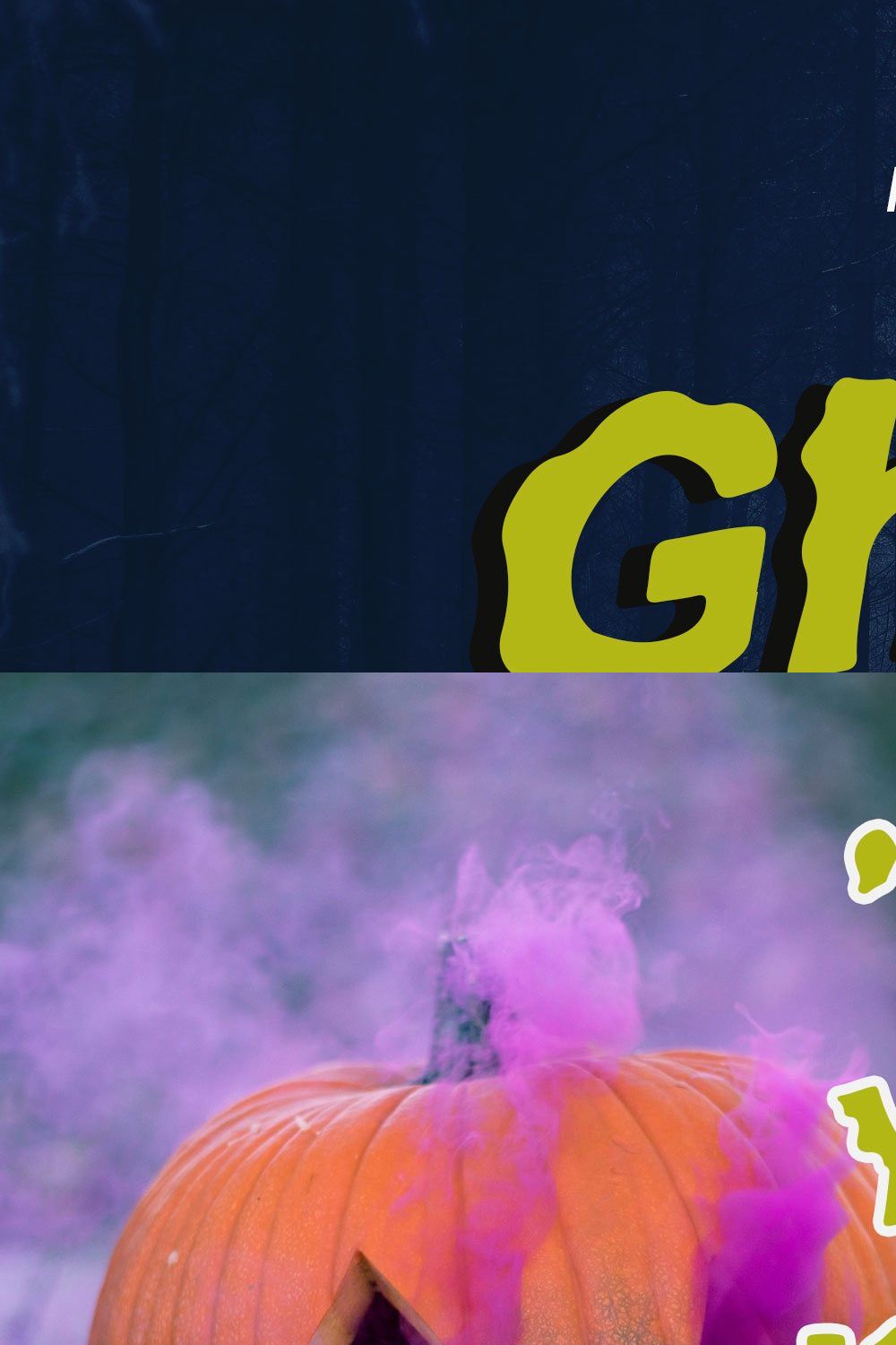 GhostBumps - Scary Display Font RG pinterest preview image.