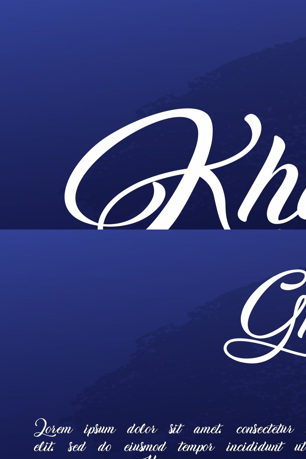 Ghuliyat - Script Font pinterest preview image.