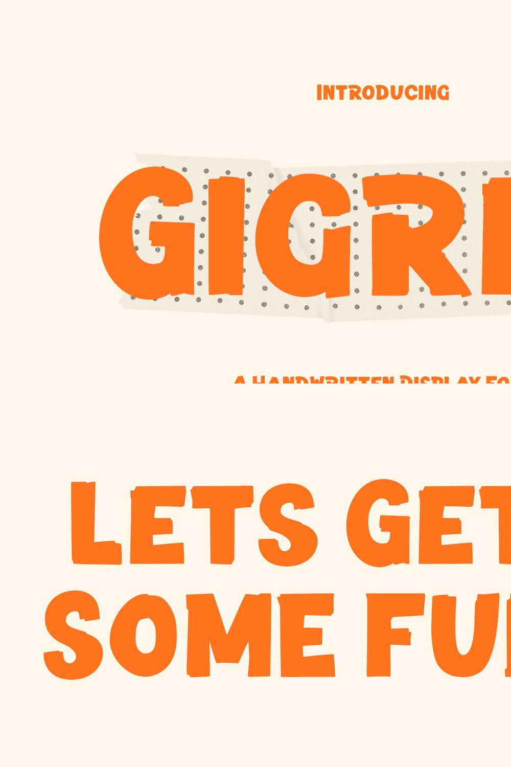 Gigres Handwritten Display Font pinterest preview image.