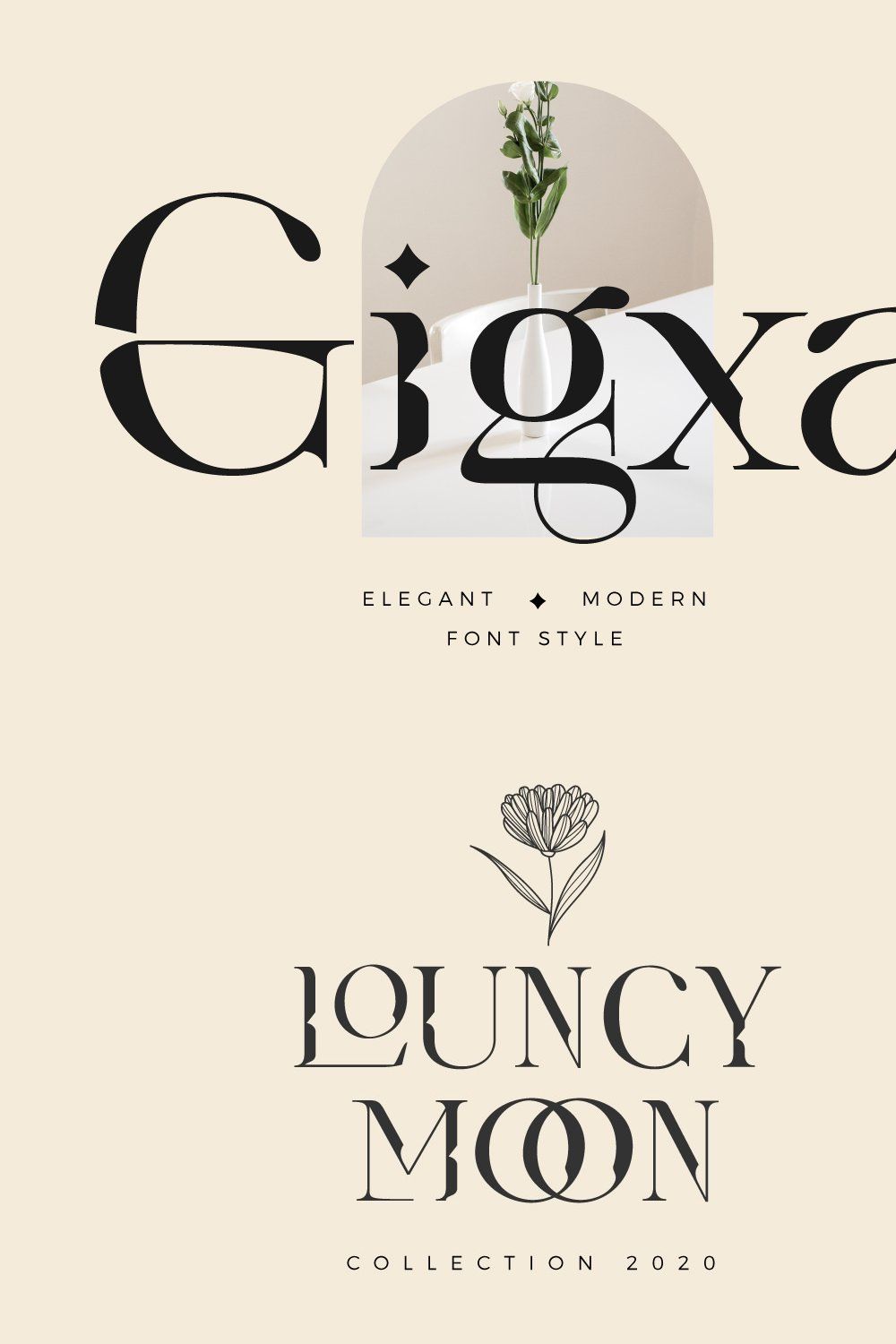 Gigxa - Stylist Chic Serif Ligature pinterest preview image.