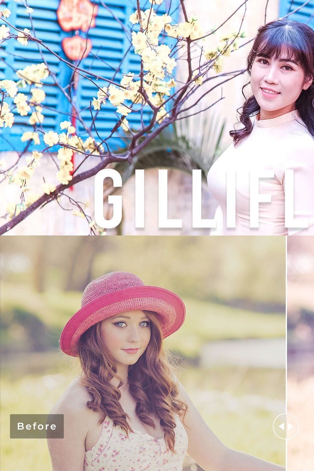 Gilliflower Pro Lightroom Presets pinterest preview image.