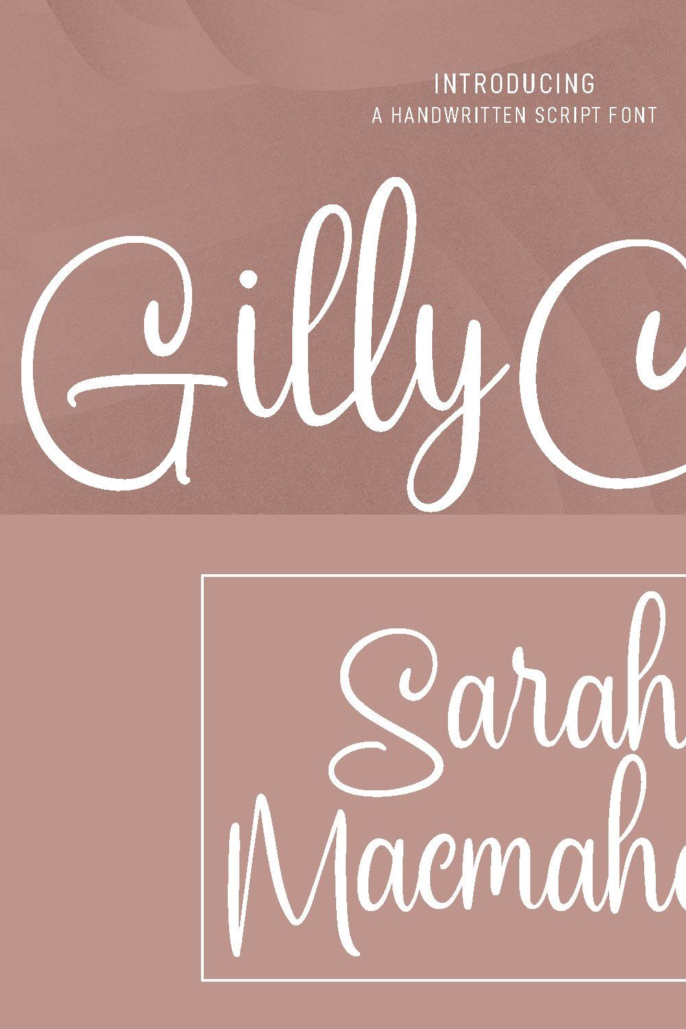Gilly Chics Handwritten Script Font pinterest preview image.