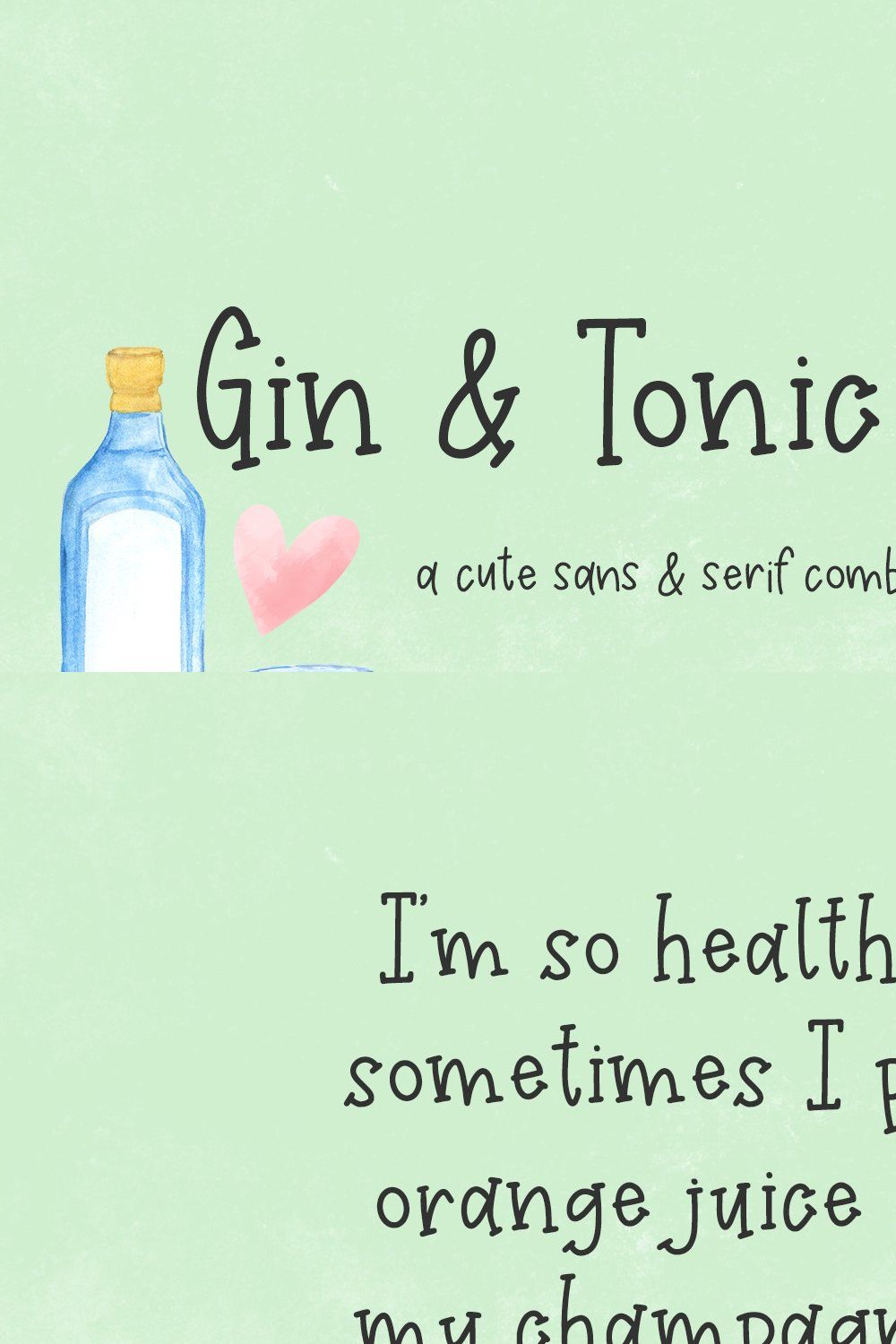 Gin and Tonic Font Duo pinterest preview image.