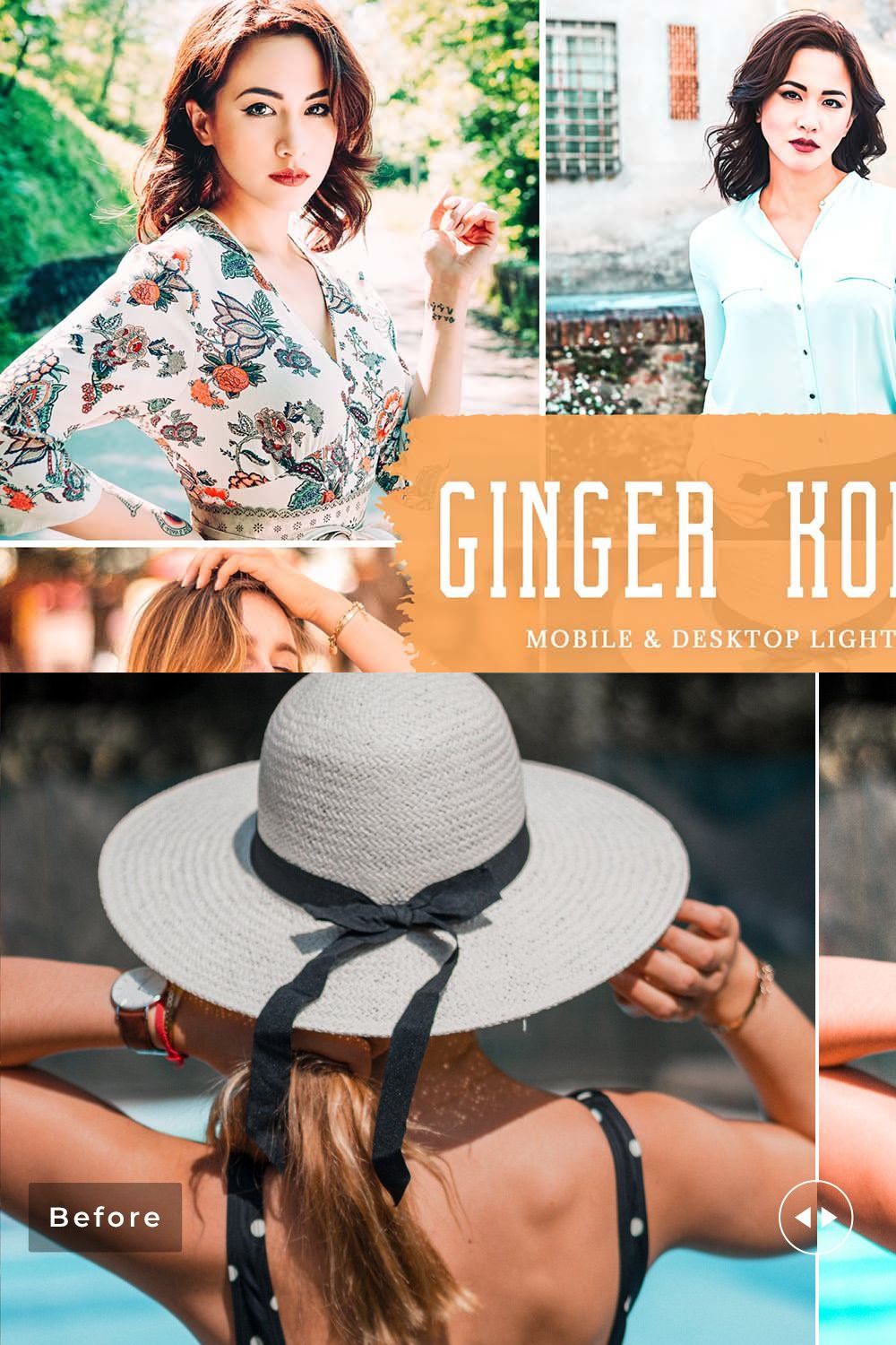 Ginger Kombucha Lightroom Presets pinterest preview image.