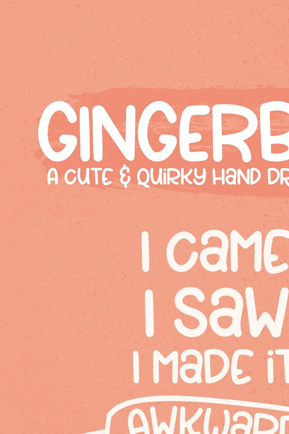Gingerbite - a cute and quirky font! pinterest preview image.