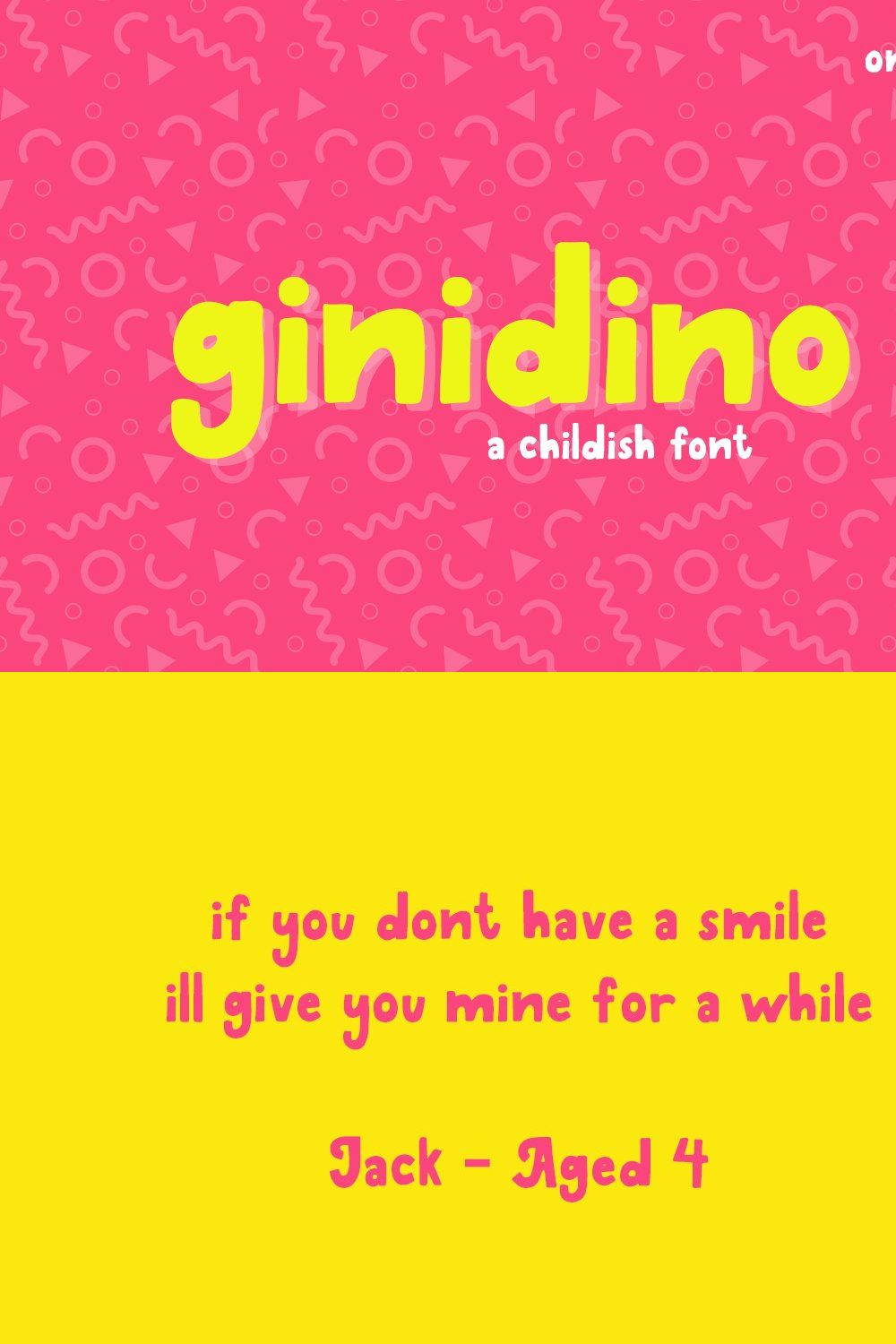 Ginidino Font pinterest preview image.