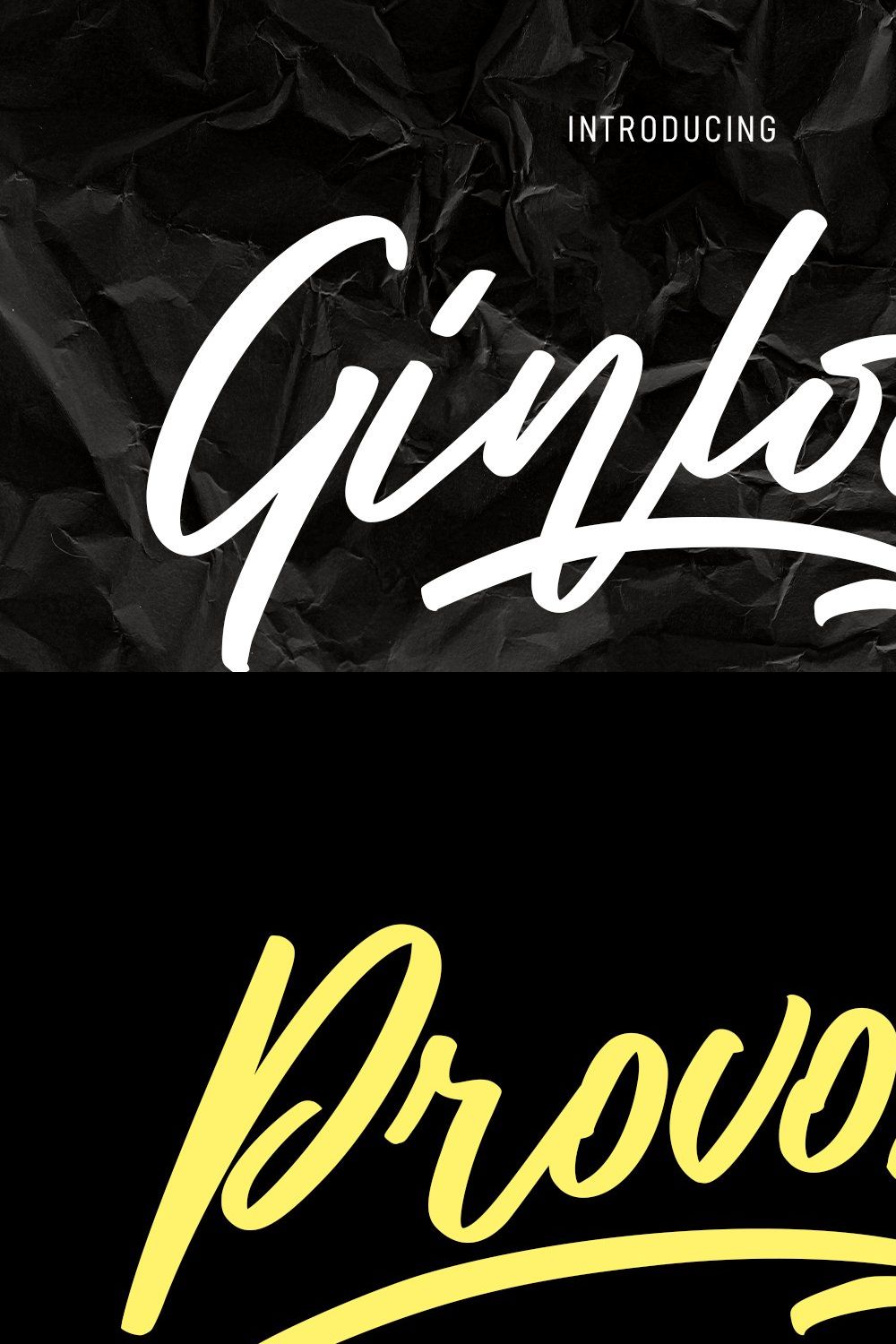 Ginloops Handwritten Script Font pinterest preview image.