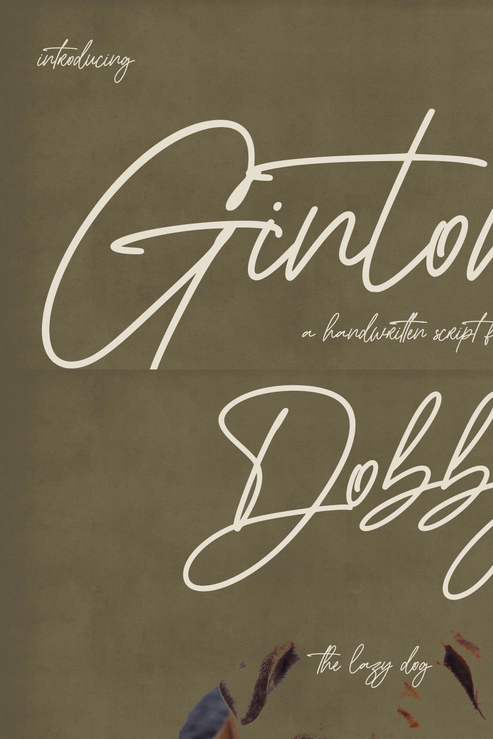 Gintonics Signature Script Font pinterest preview image.