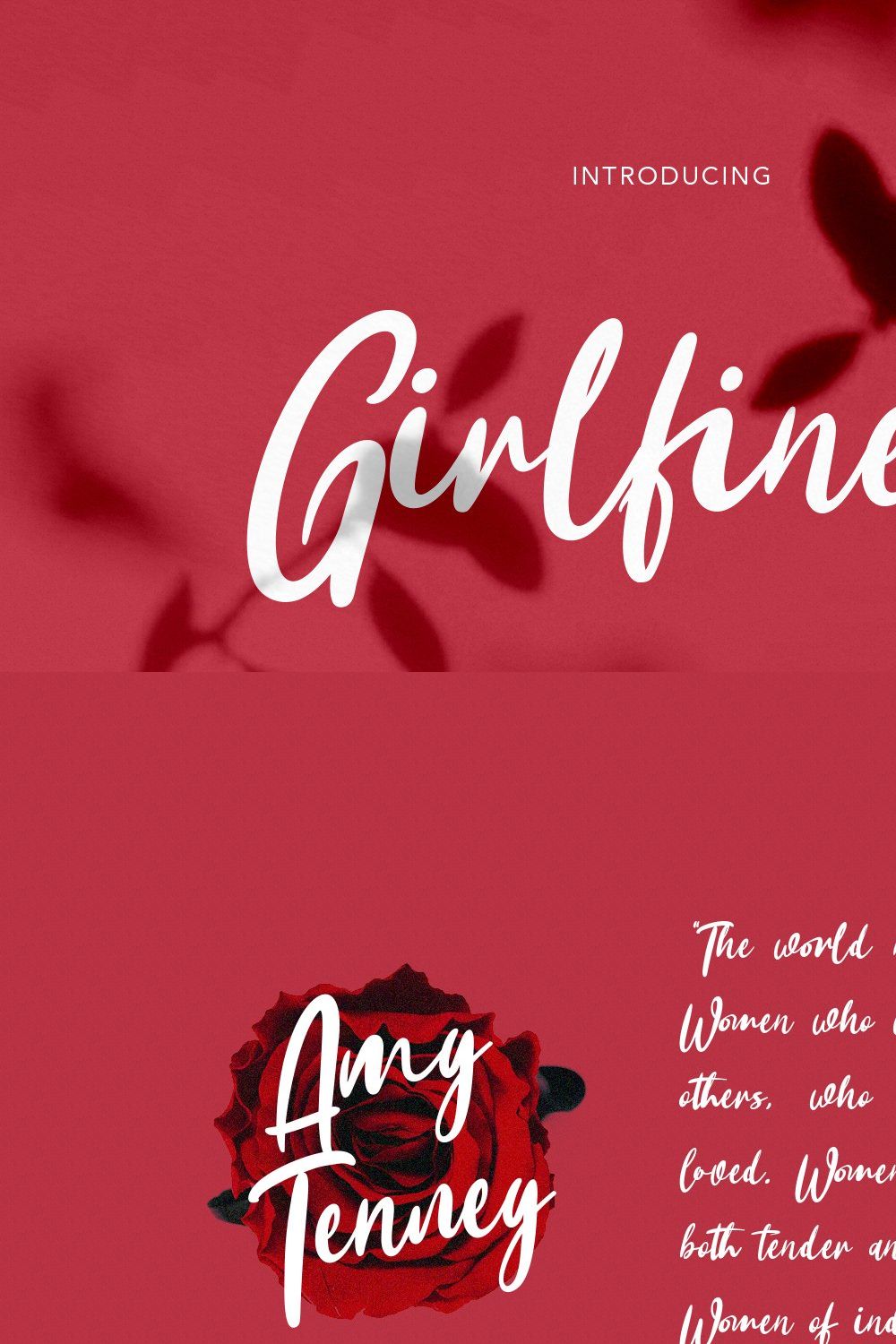 Girlfinest Script Font pinterest preview image.