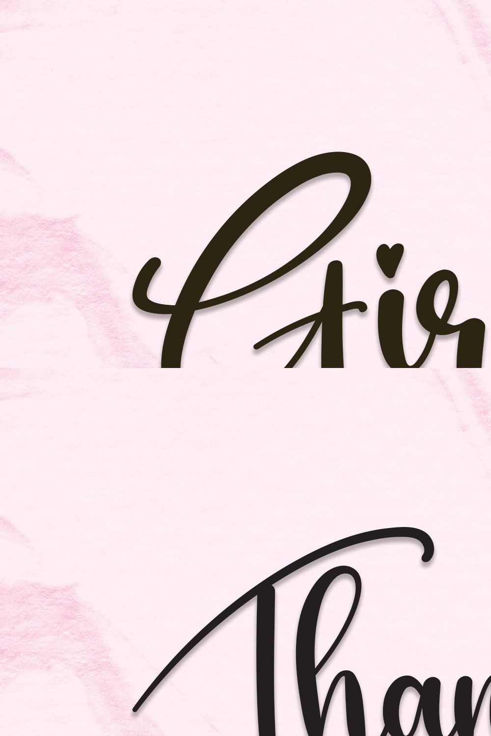 Girly | Script Font pinterest preview image.