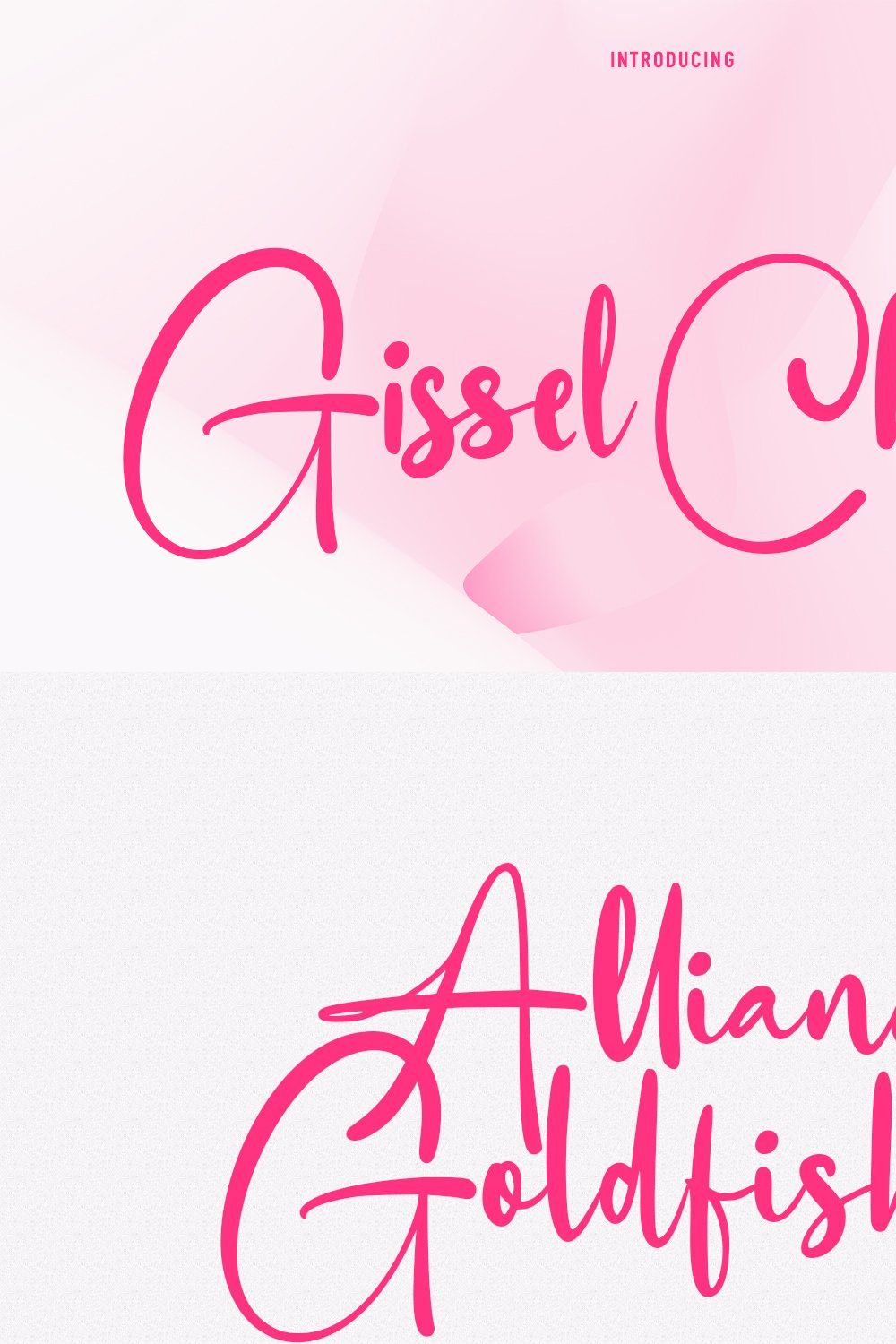 Gissel Chatsey Script Font pinterest preview image.