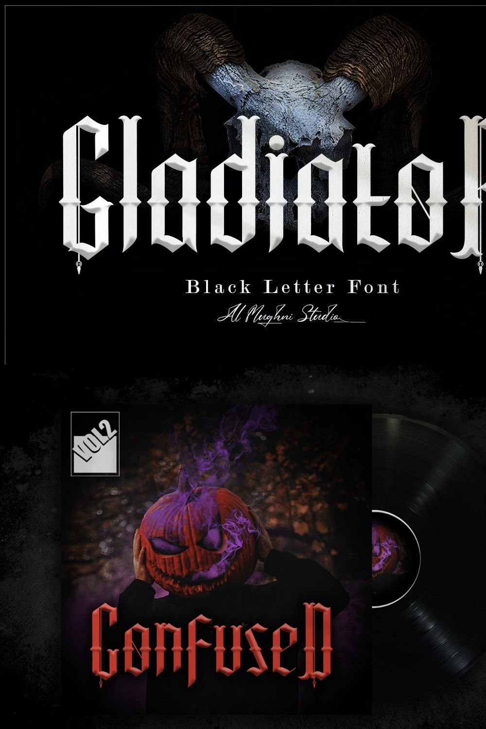 GladiatoR Blackletter pinterest preview image.