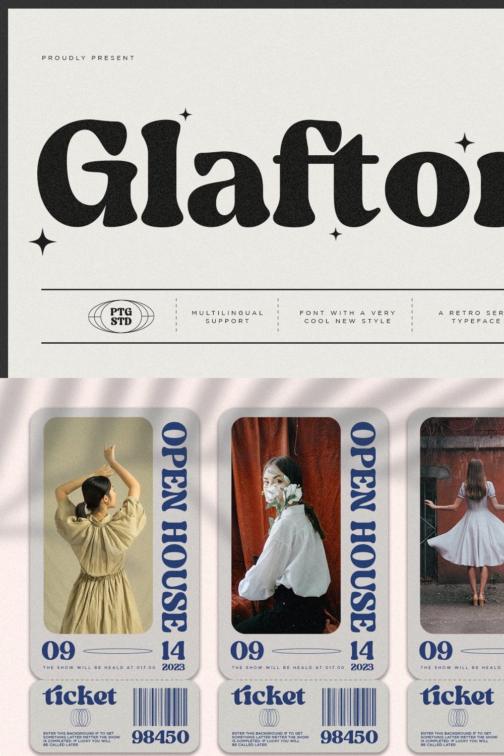 Glafton | Retro Serif pinterest preview image.