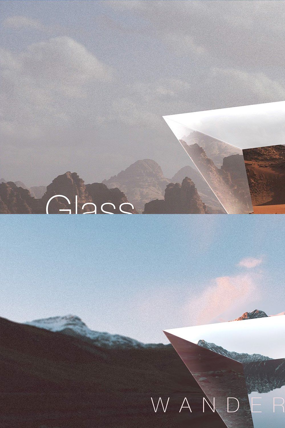 Glass Pyramid Distortion Effect pinterest preview image.