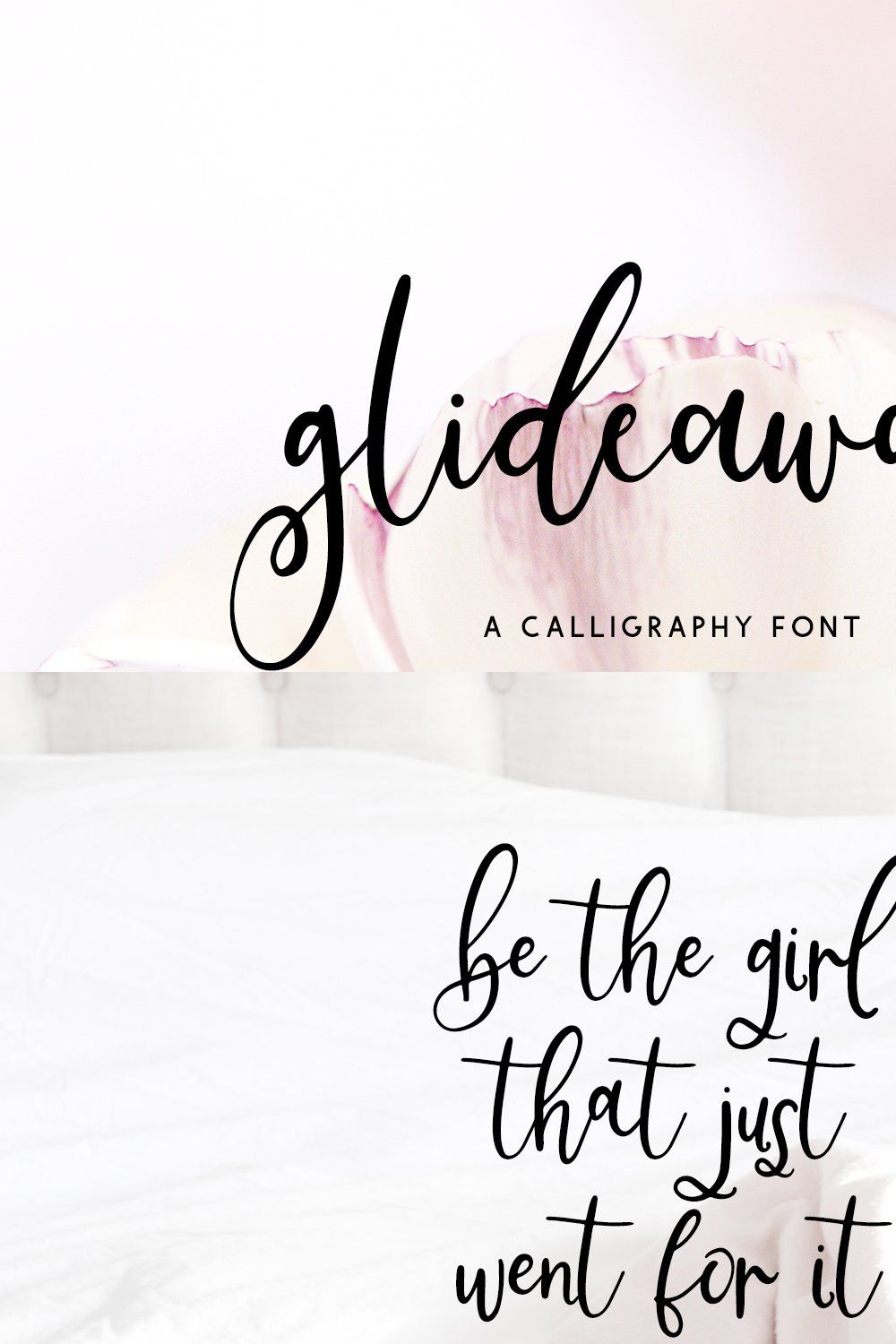 Glideaway Script pinterest preview image.