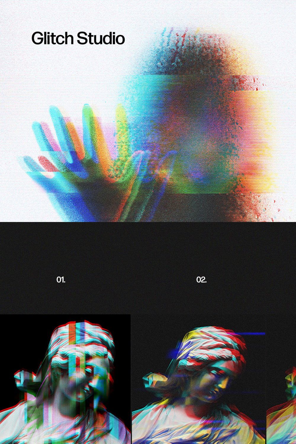 Glitch Studio Photo Effects pinterest preview image.