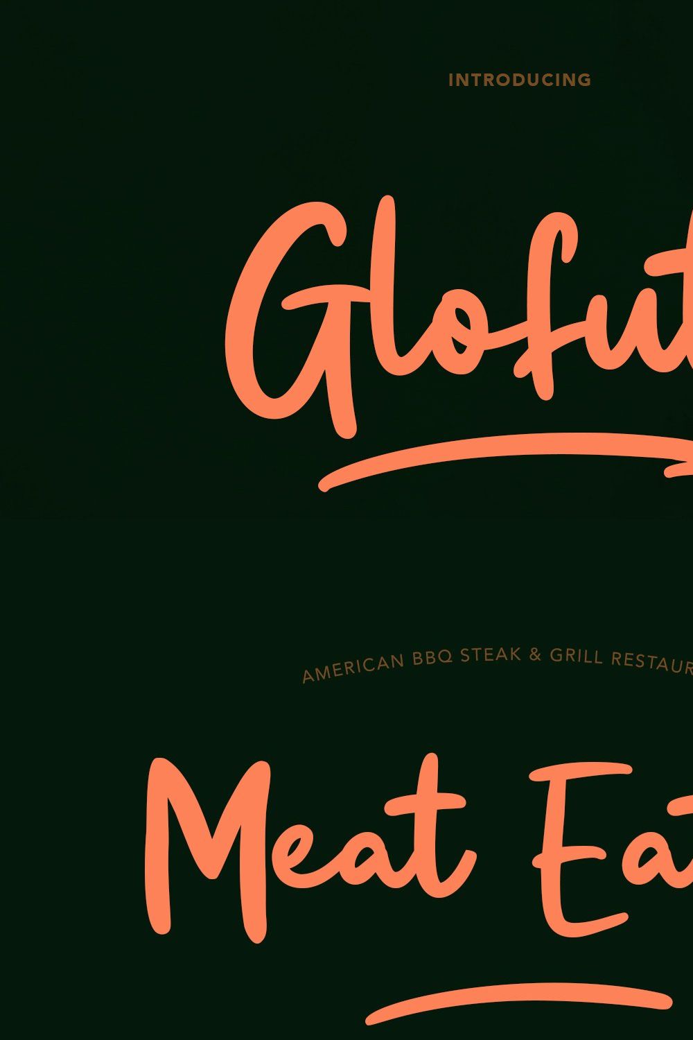 Glofuts Handwritten Script Font pinterest preview image.