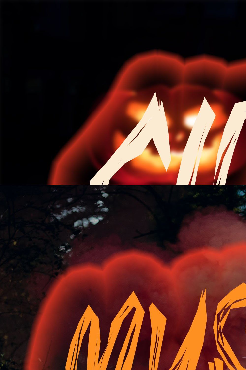 GLOMY - Halloween Horror Font pinterest preview image.