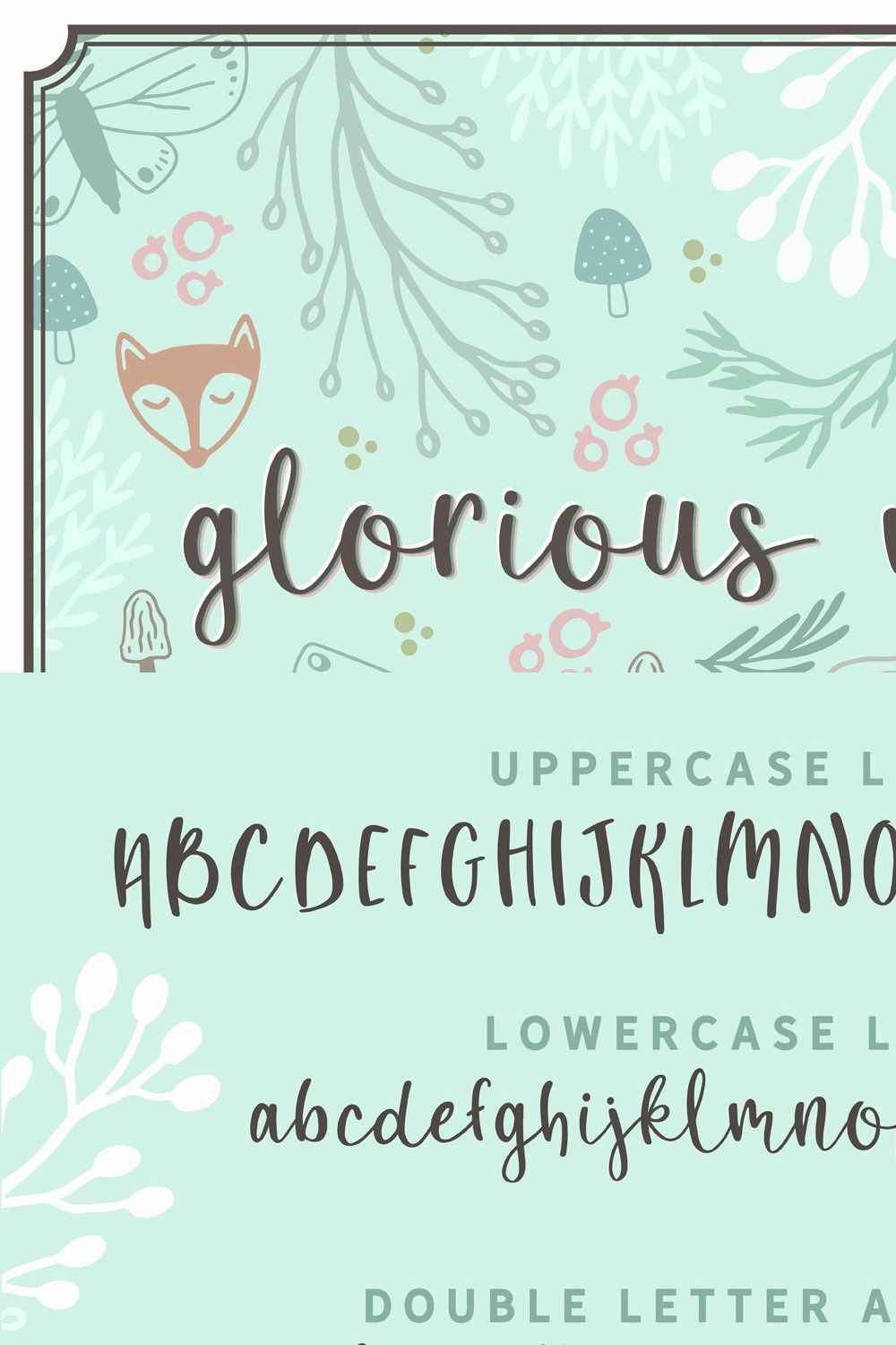 Glorious Morning: A Whimsical Font pinterest preview image.