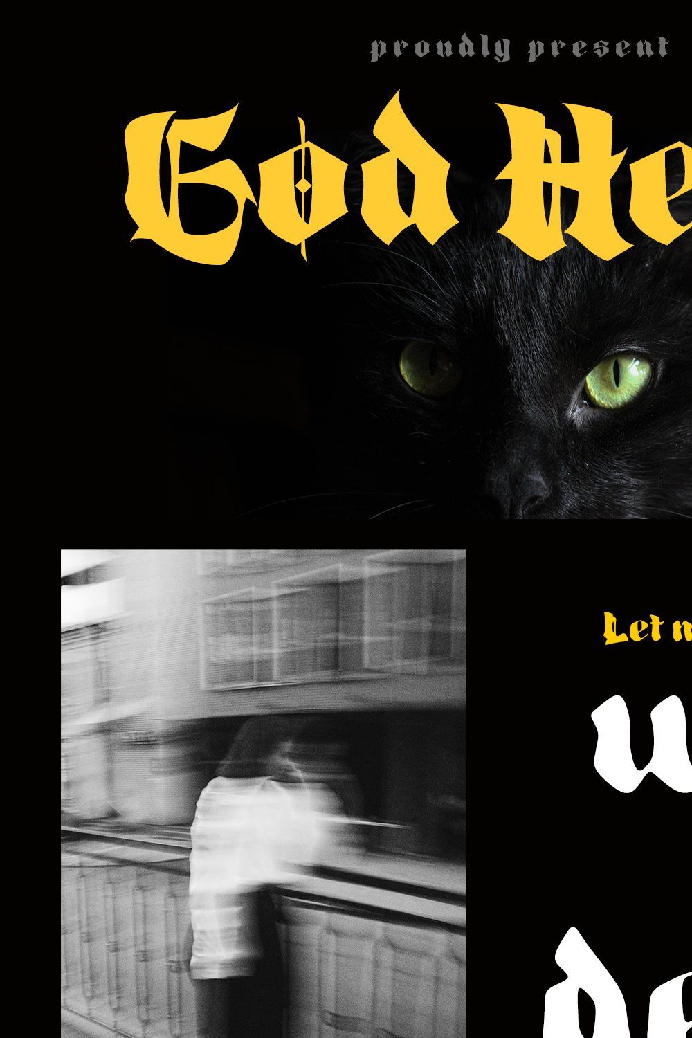 God Hells - Blackletter Font pinterest preview image.