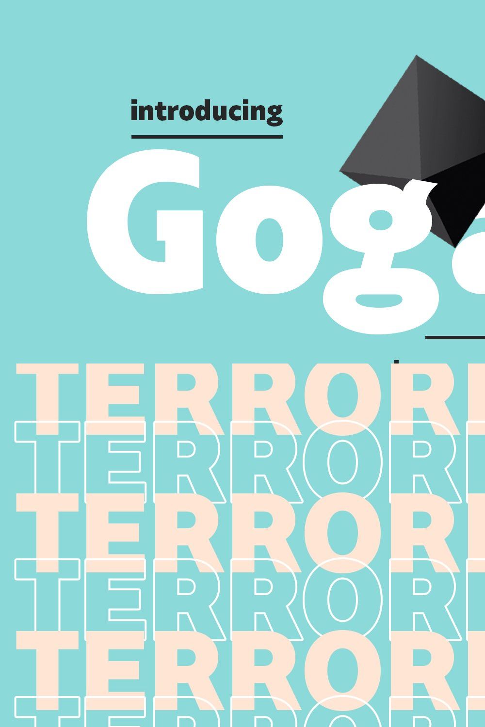 Gogat Modern Sans Serif Font pinterest preview image.