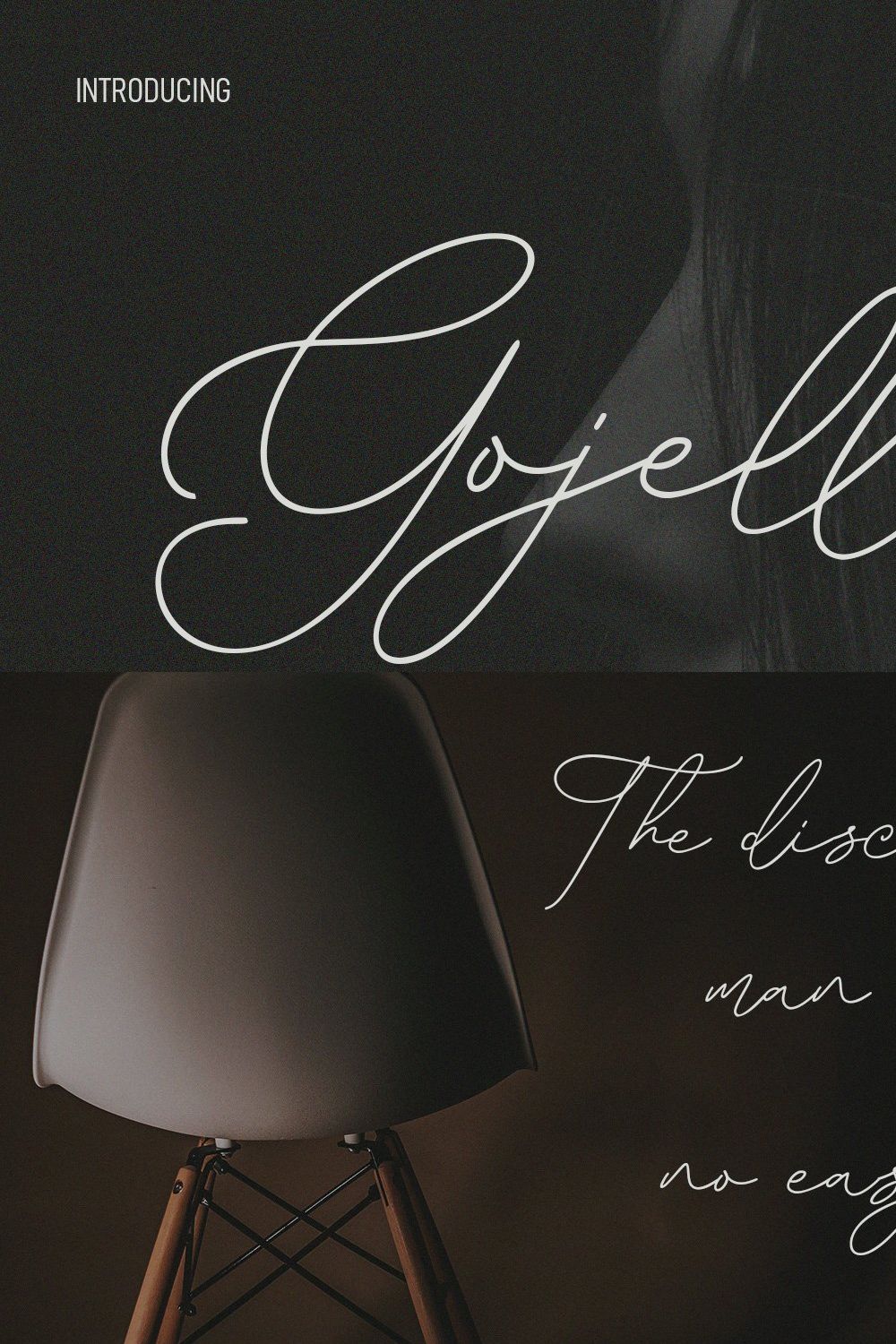 Gojelles Signature Script Font pinterest preview image.