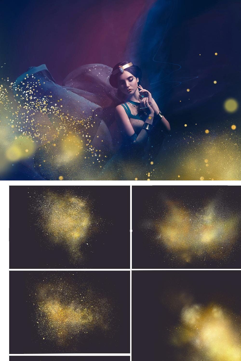 Gold Dust Photo Overlays pinterest preview image.