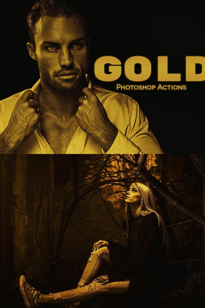 Gold Effect Photoshop Actions – MasterBundles