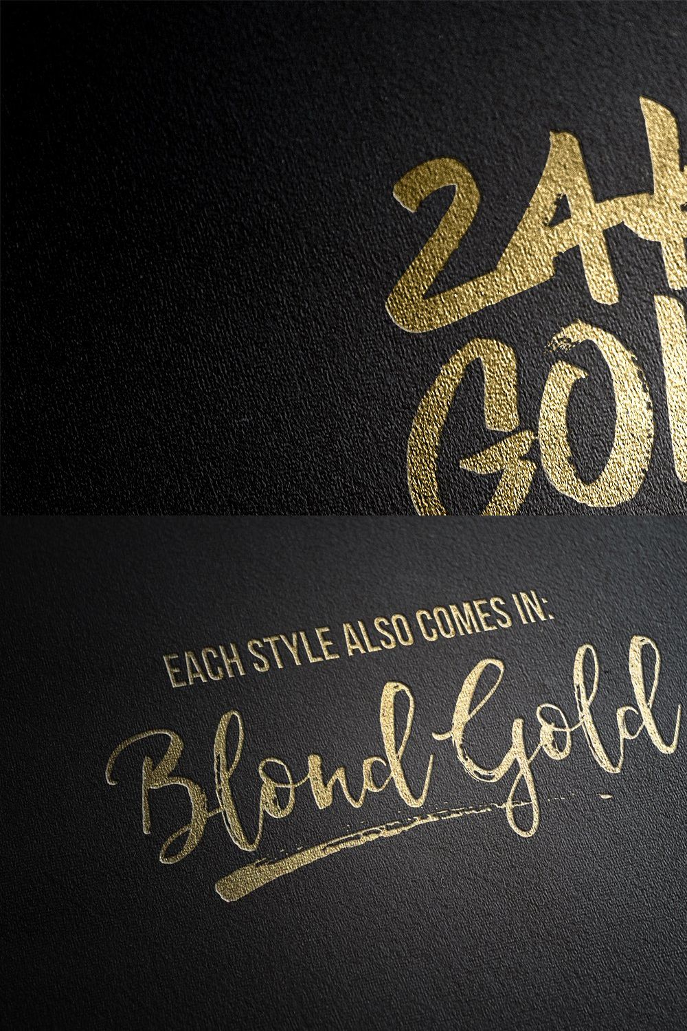 Gold Foil Layer Styles for Photoshop pinterest preview image.