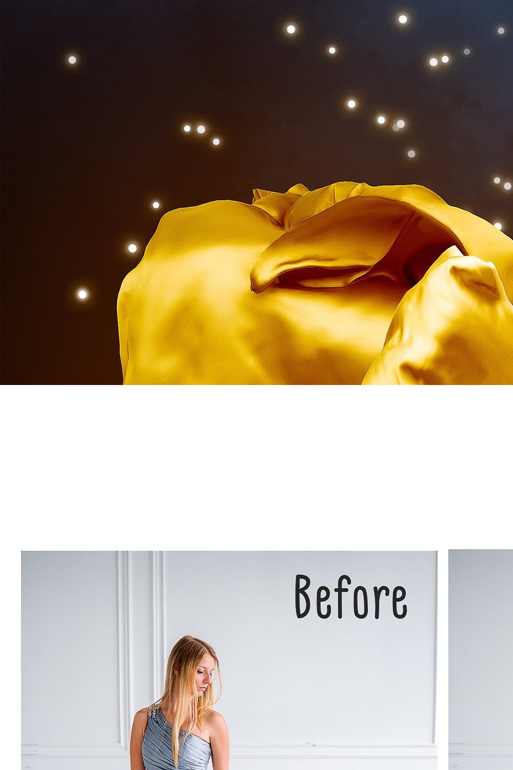 Gold Satin Photo Overlays pinterest preview image.