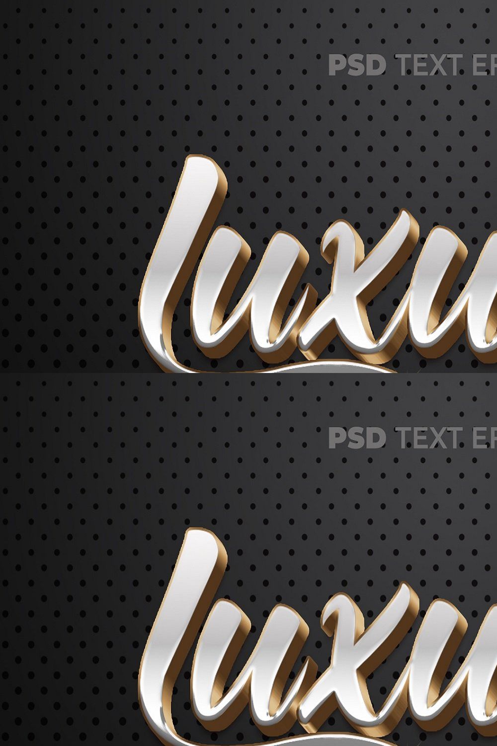 Gold text effect luxury style pinterest preview image.