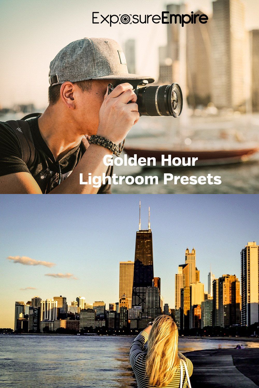 Golden Hour Lightroom Presets pinterest preview image.