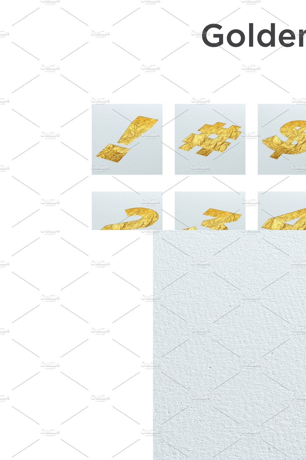 Golden Paper 2 Alphabet  Typography pinterest preview image.