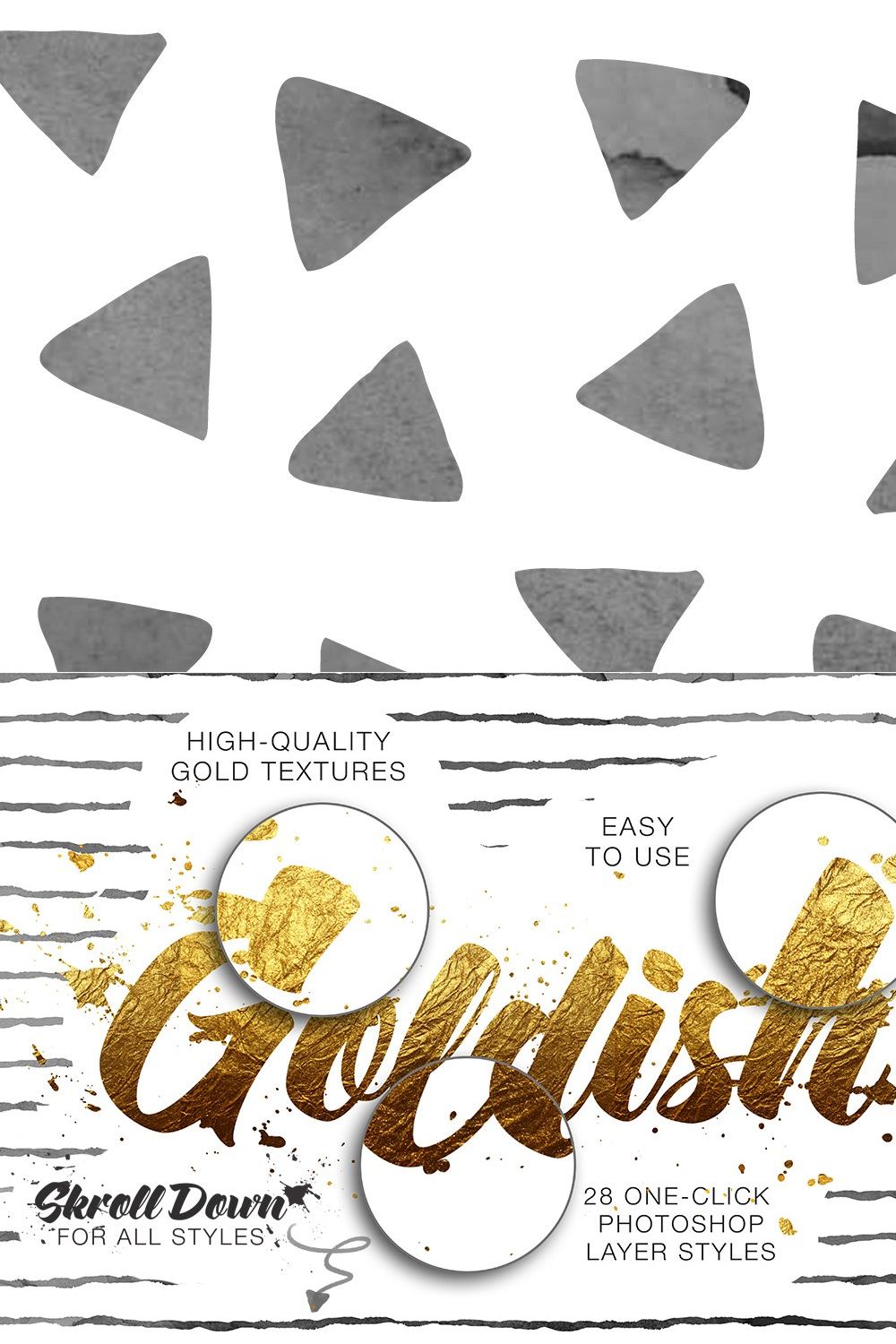 Goldish Kit. Gold Styles with Extras pinterest preview image.