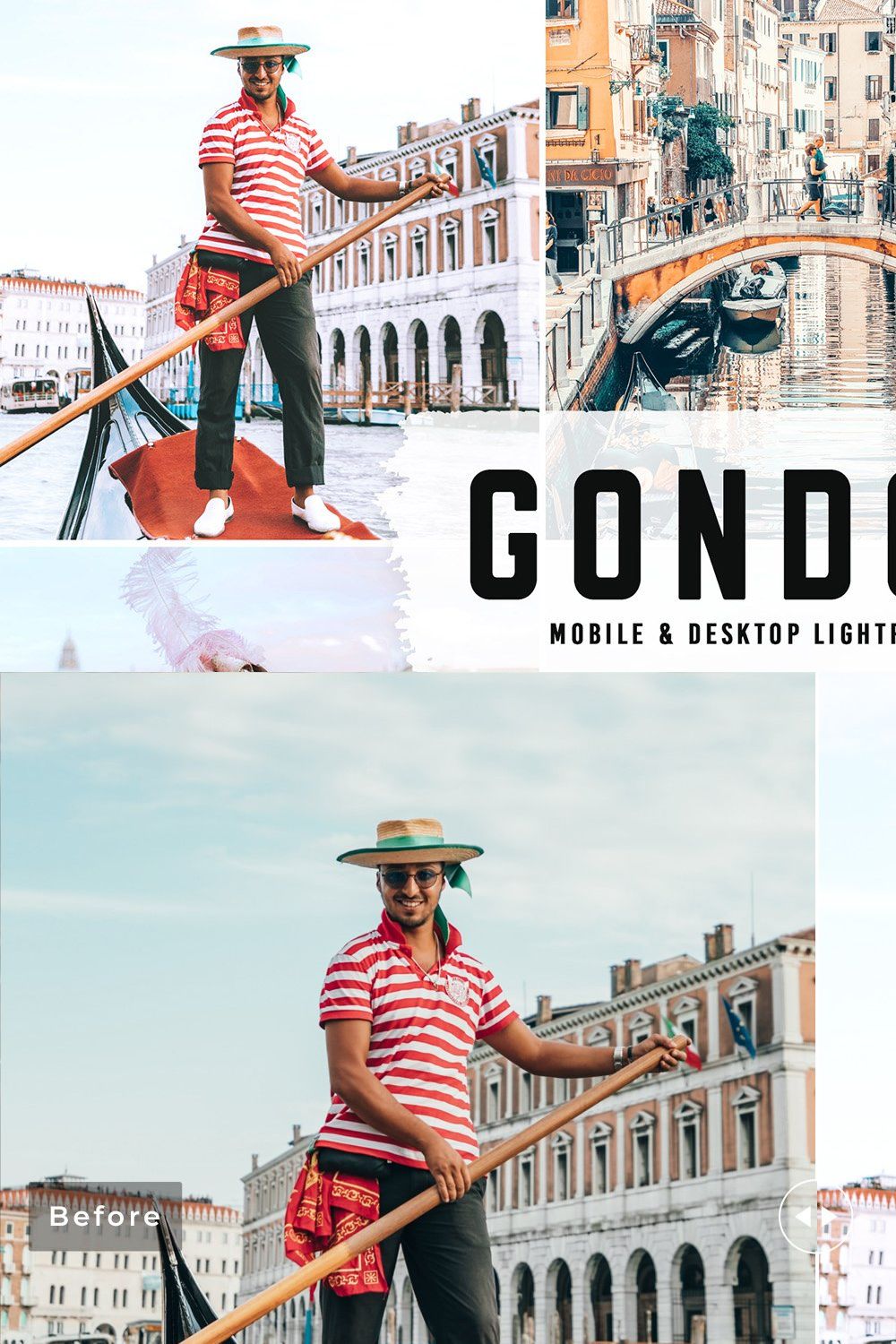 Gondola Pro Lightroom Presets pinterest preview image.