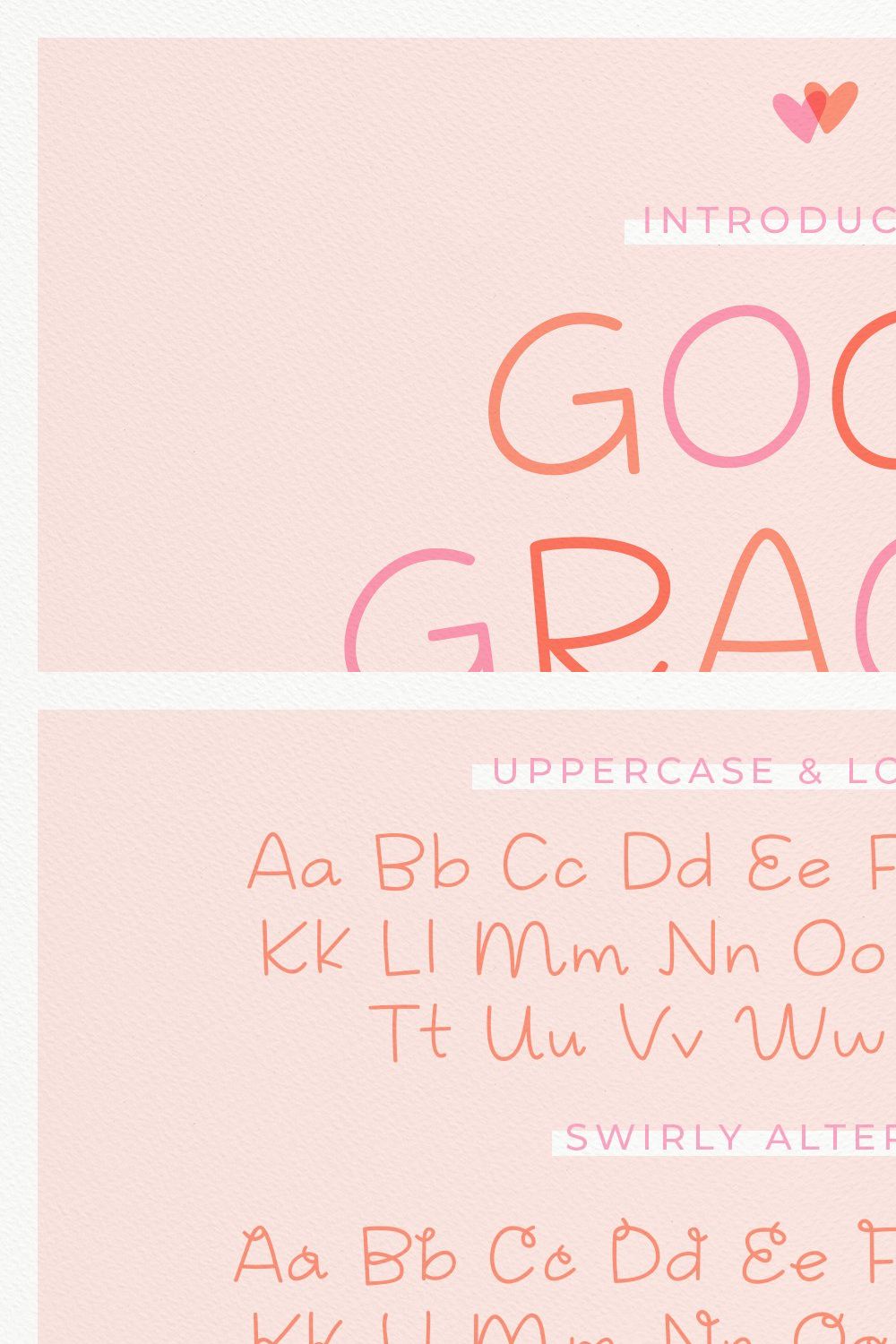 Good Graces |  a cute & playful font pinterest preview image.