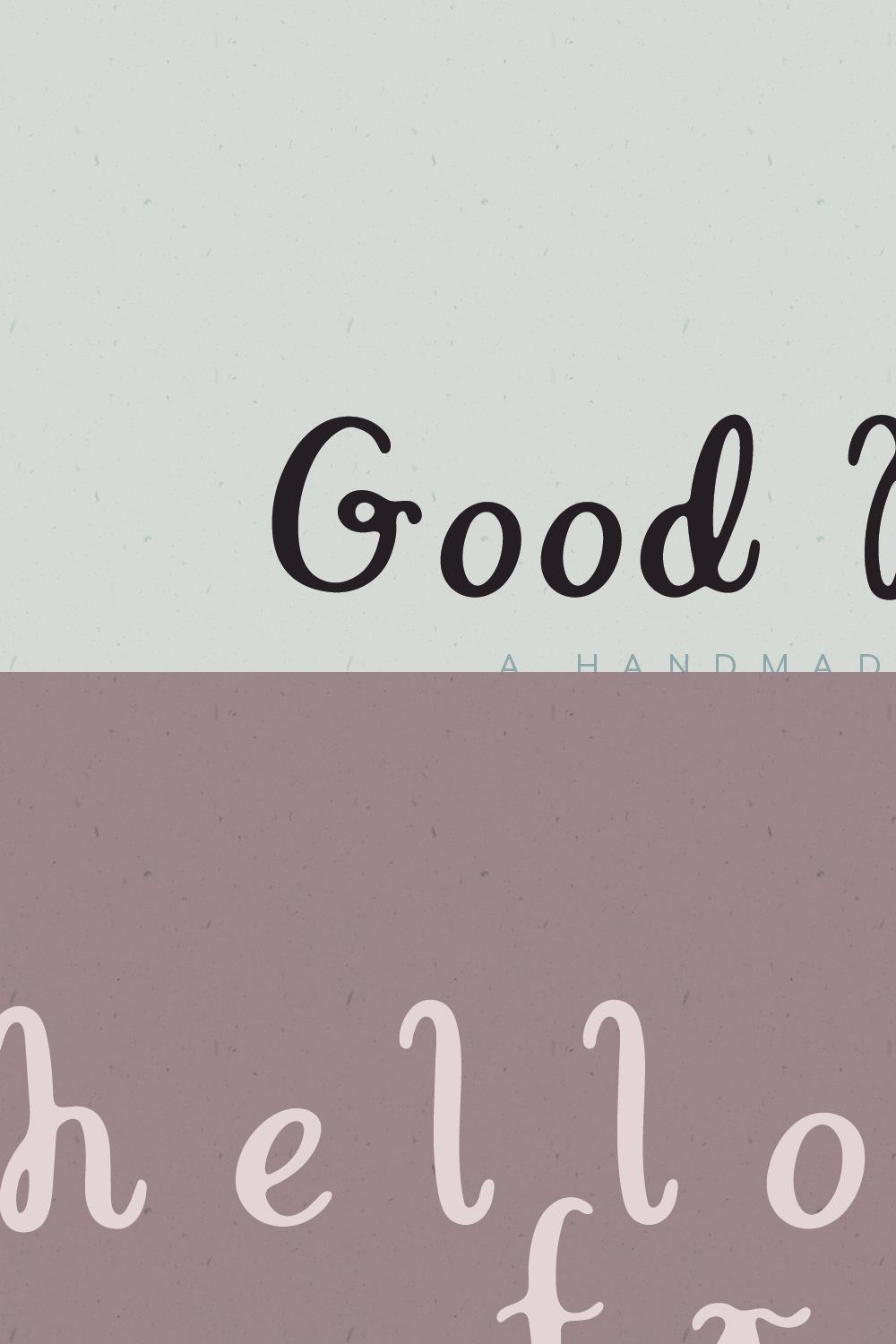 Good News Hand Lettered Display pinterest preview image.